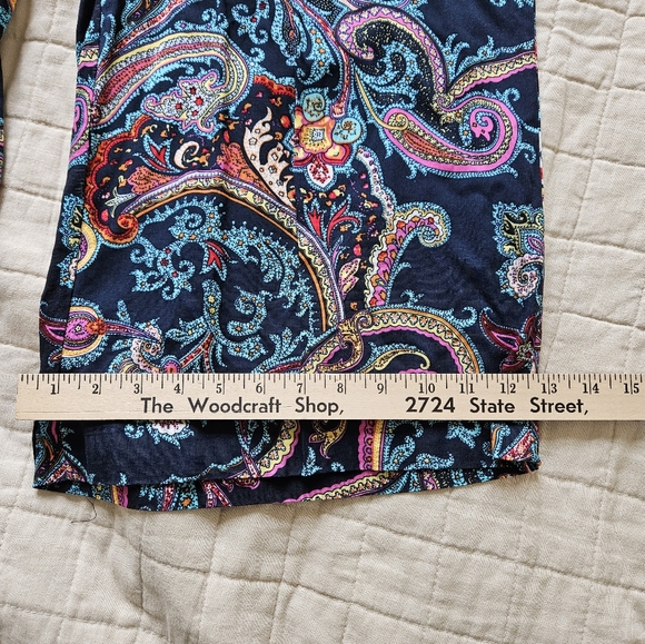 Rose & Thyme Paisley Culottes Pants XL - Picture 5 of 7